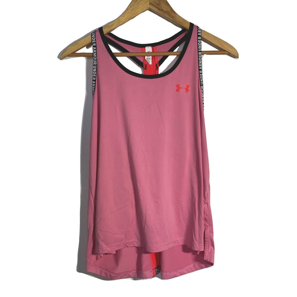 Pink Under armour heat gear tank top size XL Loose fit